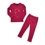 Platinum Sports Kids Winter Clothing’s Set Dark Magenta (Sweat shirt and sweat pant Girls)