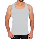 Men’s Ribbed Vest Platinum Sports