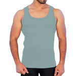 Men’s Ribbed Vest Platinum Sports