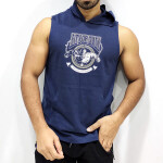 Men’s Sleeveless Workout Hoodie Dark Navy