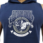 Men’s Sleeveless Workout Hoodie Dark Navy