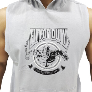 Men’s Sleeveless Workout Hoodie Gray