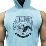 Men’s Sleeveless Workout Hoodie Sky