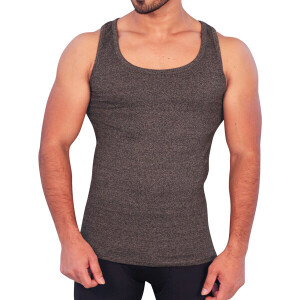 Men’s Ribbed Vest Platinum Sports
