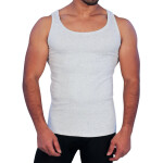 Men’s Ribbed Vest Platinum Sports