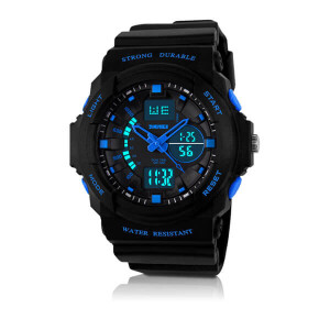 Sports Hand Plastic Case Large Display Watch-0955